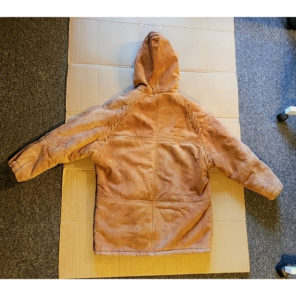 Vintage Synergy Suede Genuine Leather Womens Coat - Picture 6 of 16